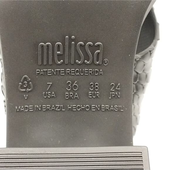 Baja East X Melissa Python Heel Open Toe Crisscross Textured 7 New - Picture 11 of 11